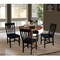International Concepts 36 in. Solid Wood Round Top Pedestal Dining Table with 4 Chairs in Distressed Oak/Black K42-36RT-23-C46-61-4 - alternate 2